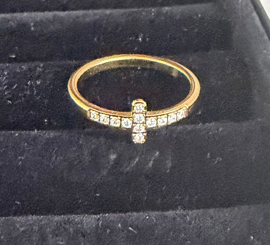 Gold Cross Ring