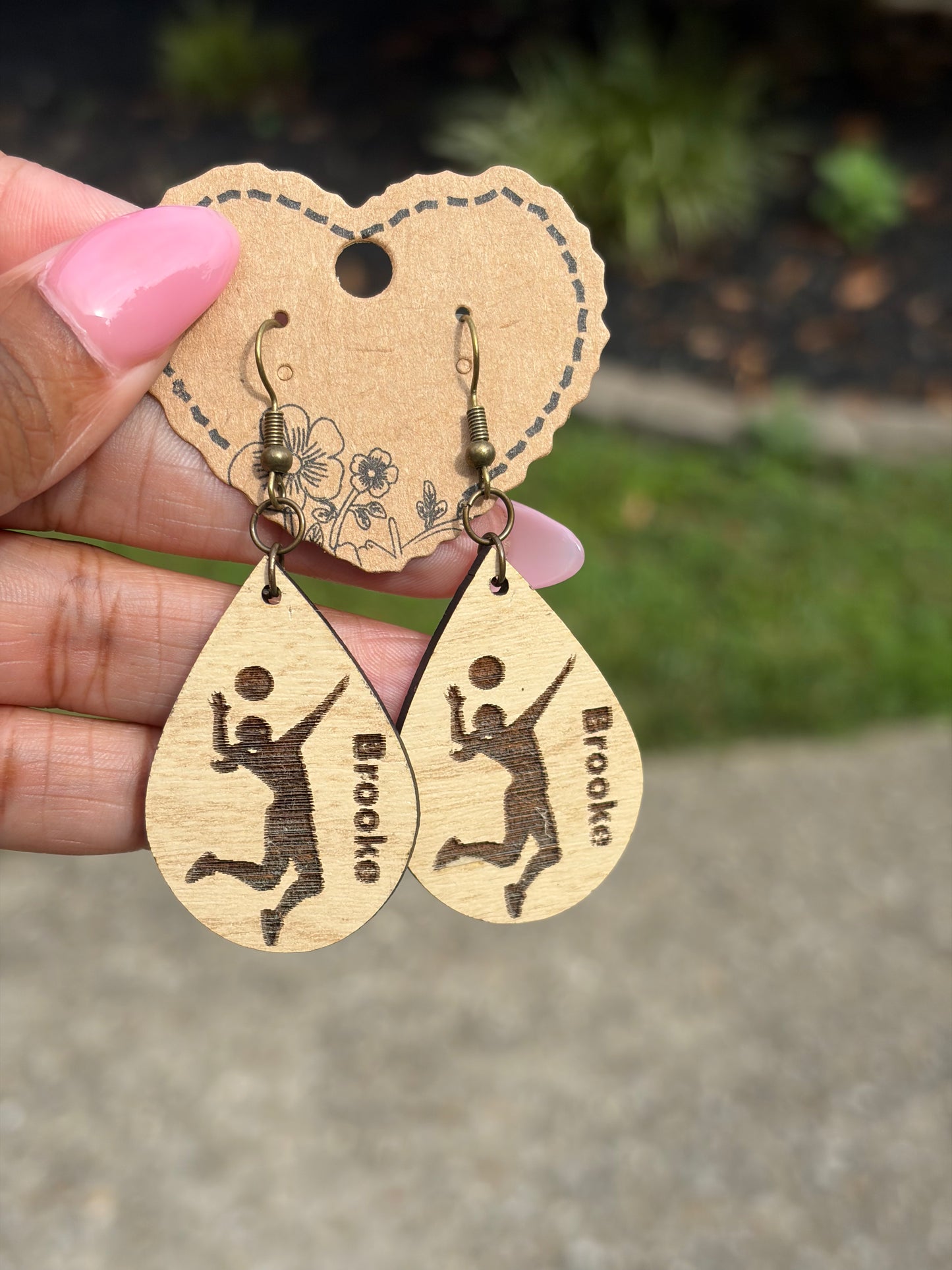 Custom Volleyball Player Earrings