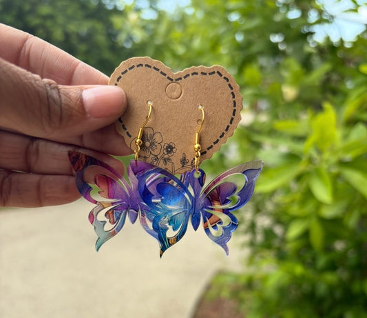 Multicolor Butterfly Earrings