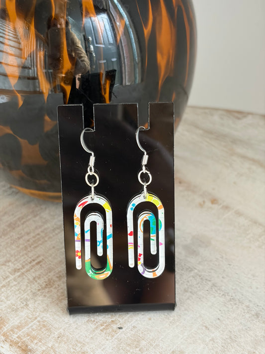 Paperclip School Earrings