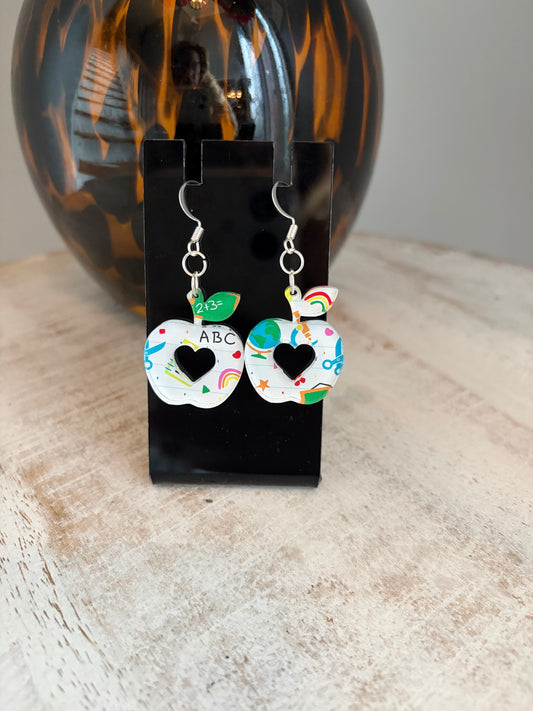 Apple School Earrings